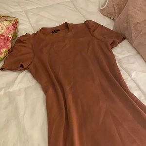 For Cynthia knee length Dress with puff sleeves